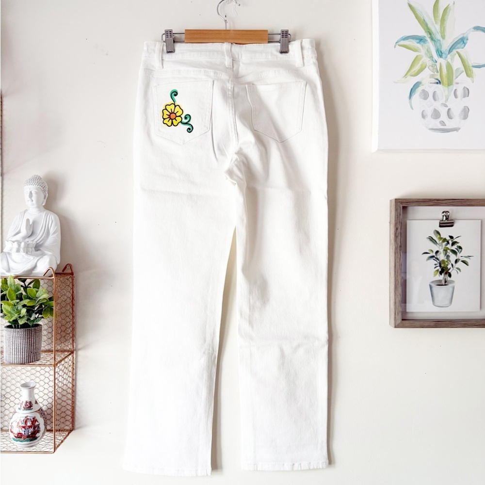 dELiA*s Dolls Kill Blooming World Doodle Flower High Waist Denim Jeans Size S/28 - Picture 3 of 11
